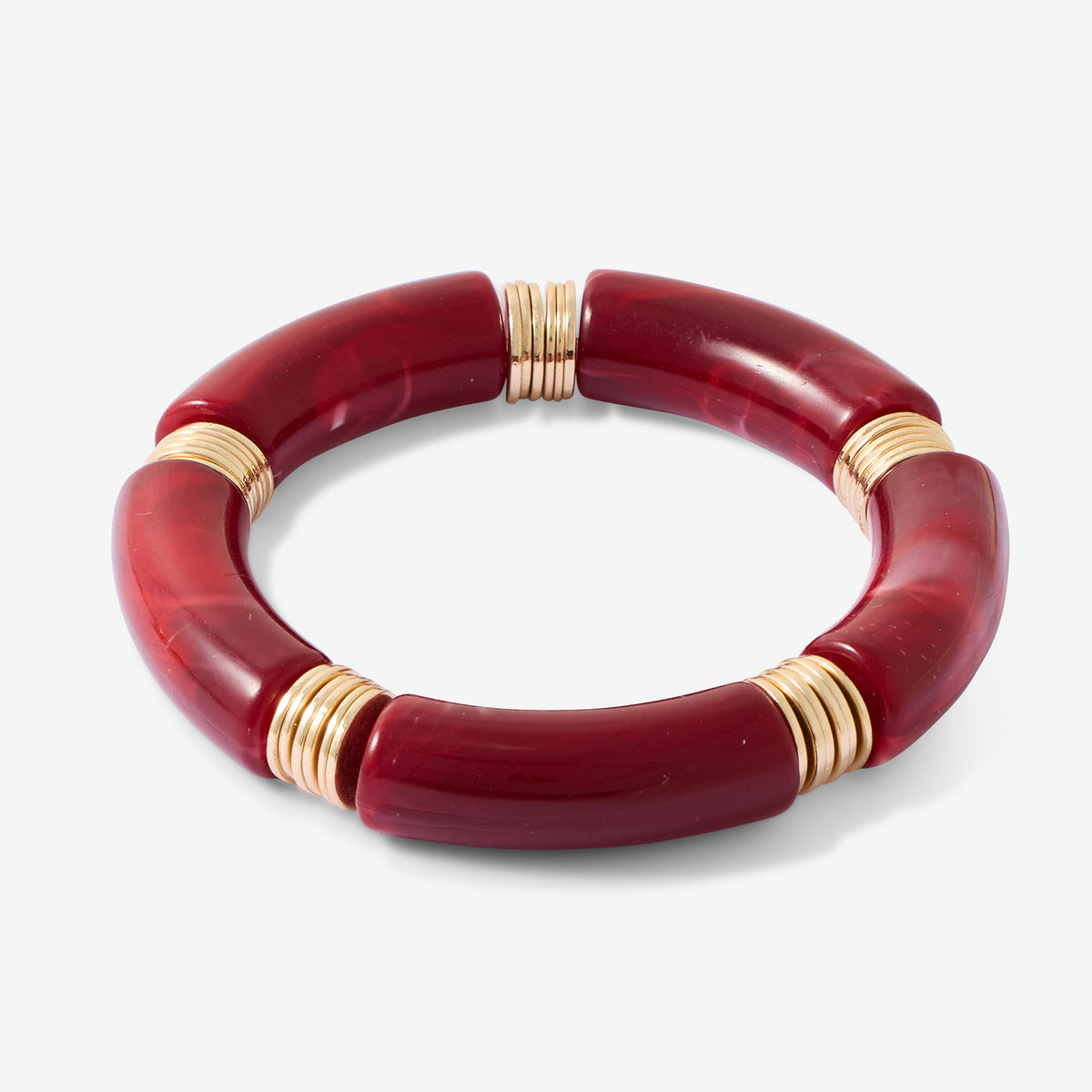 Bracelet tubes bordeaux