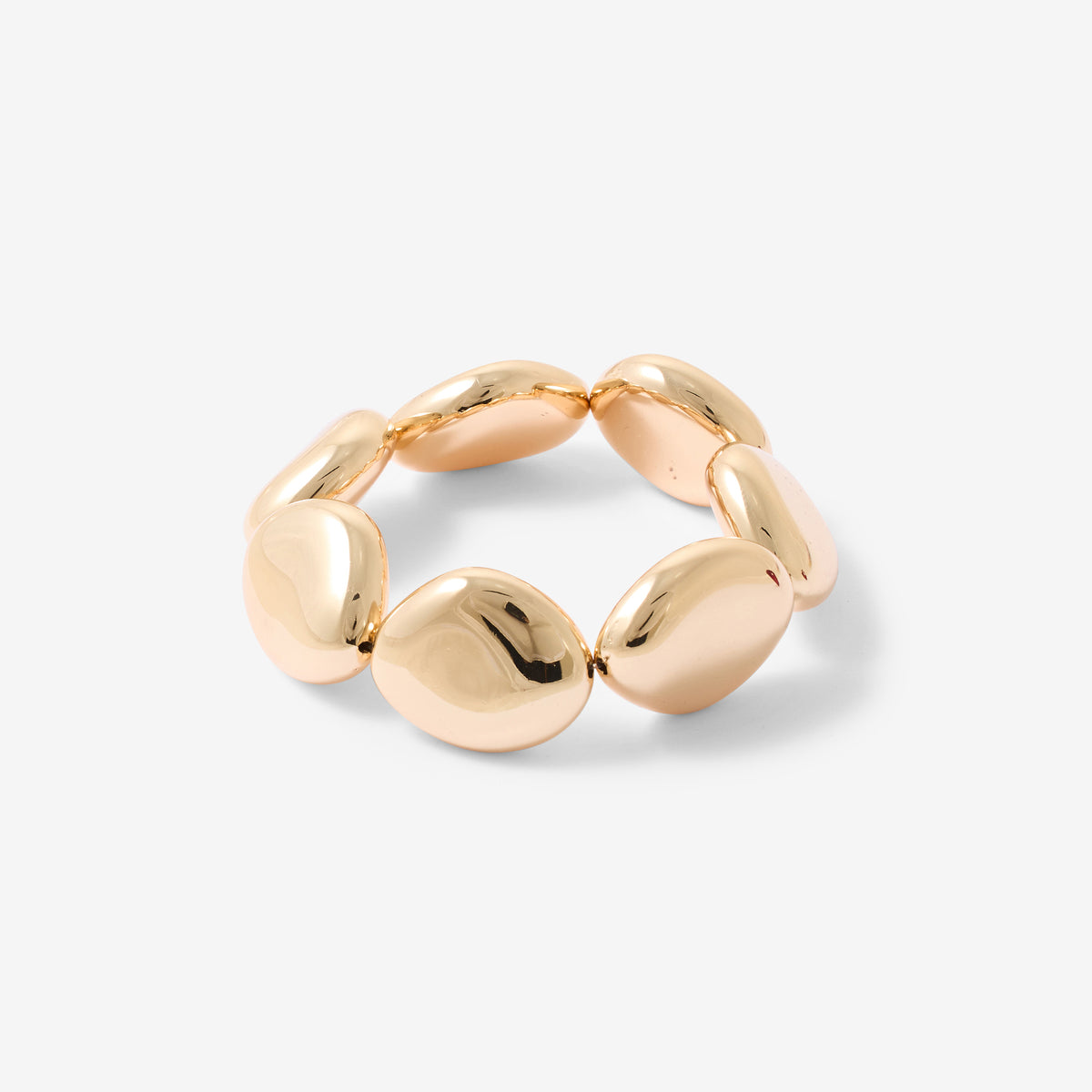 Bracelet galets dorés