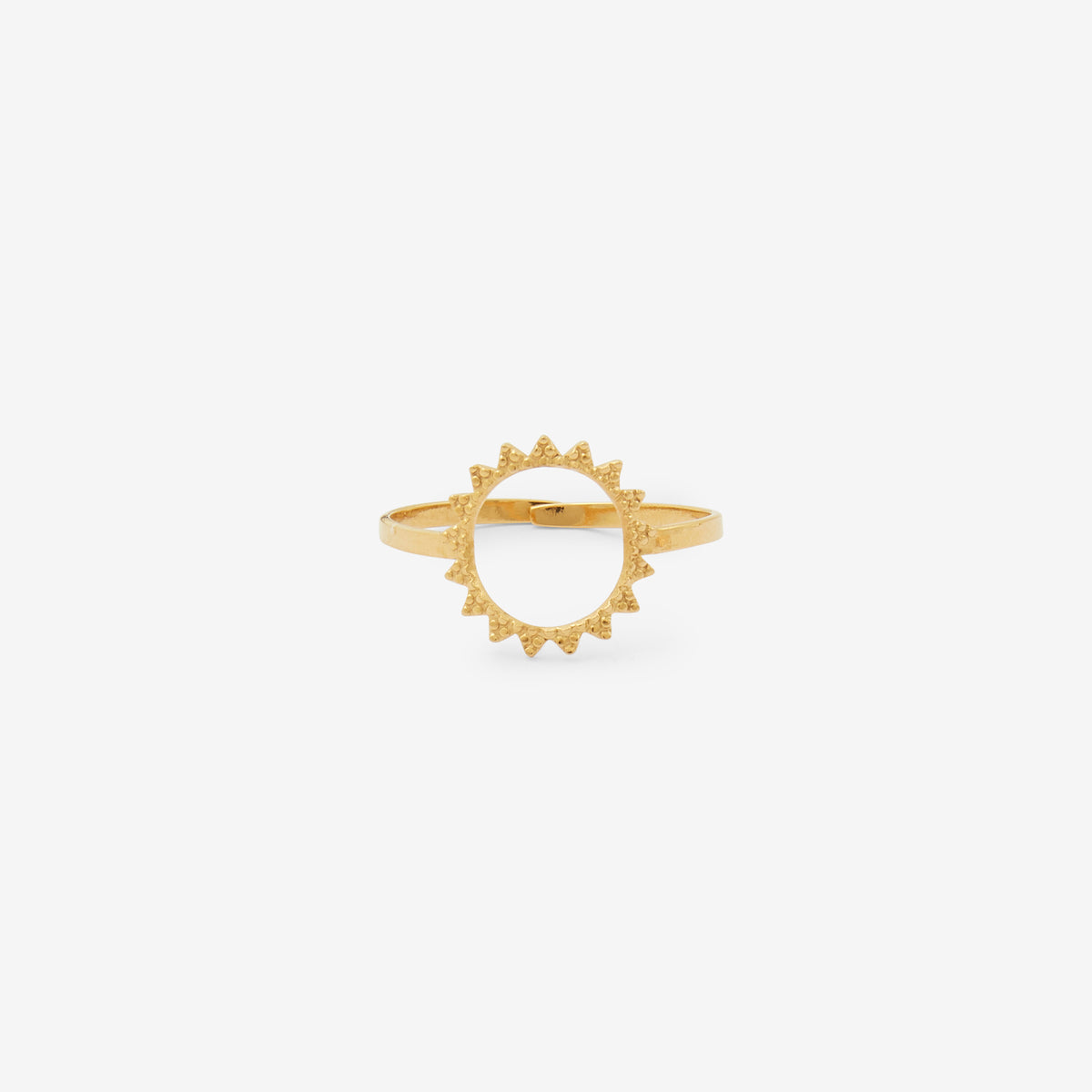 Bague soleil acier inoxydable