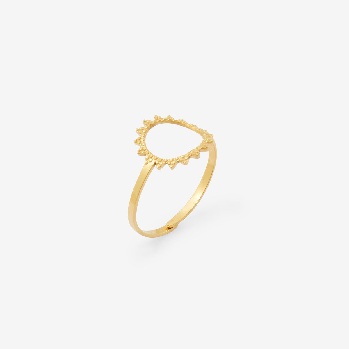 Bague soleil acier inoxydable