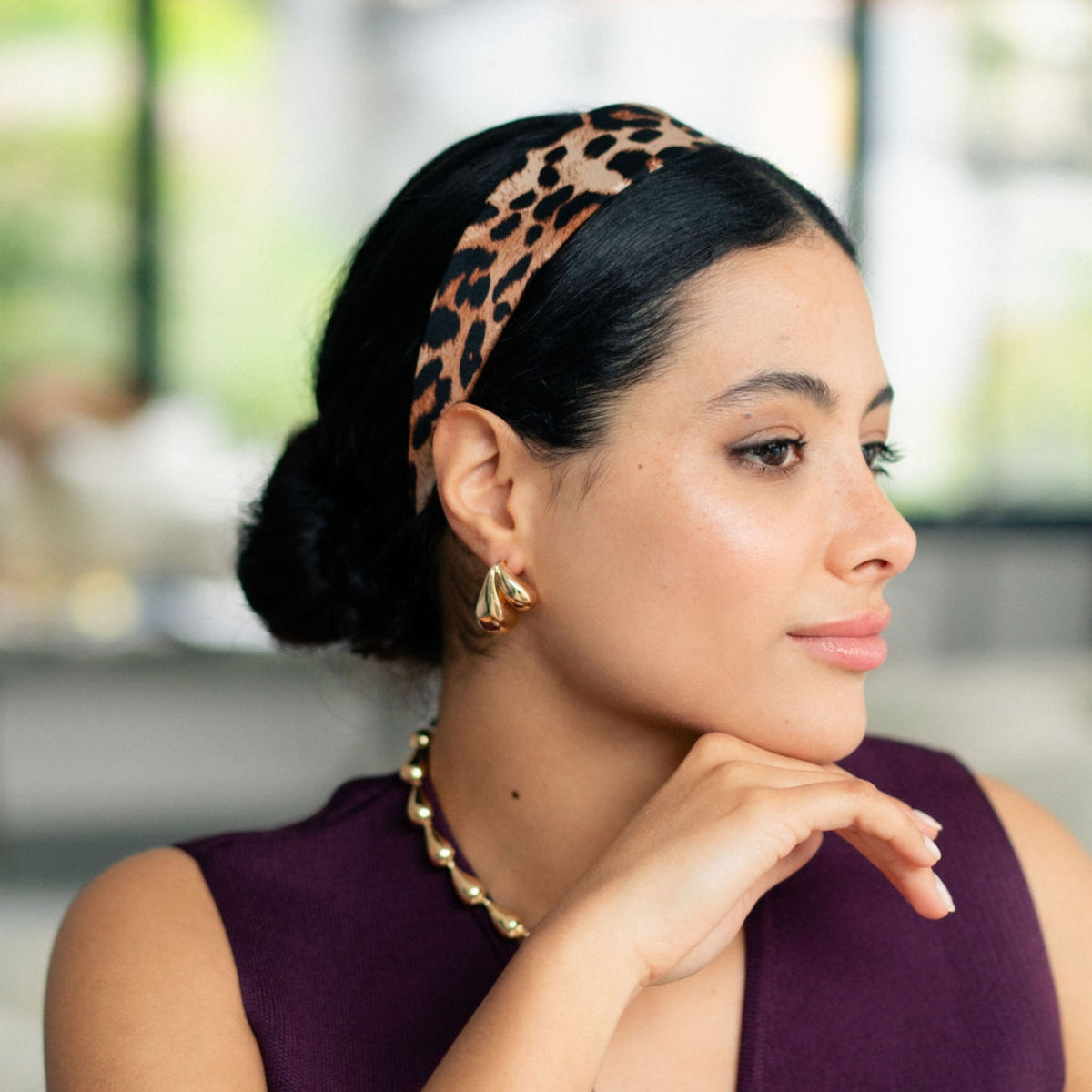 Boucles d'oreilles double gouttes doré