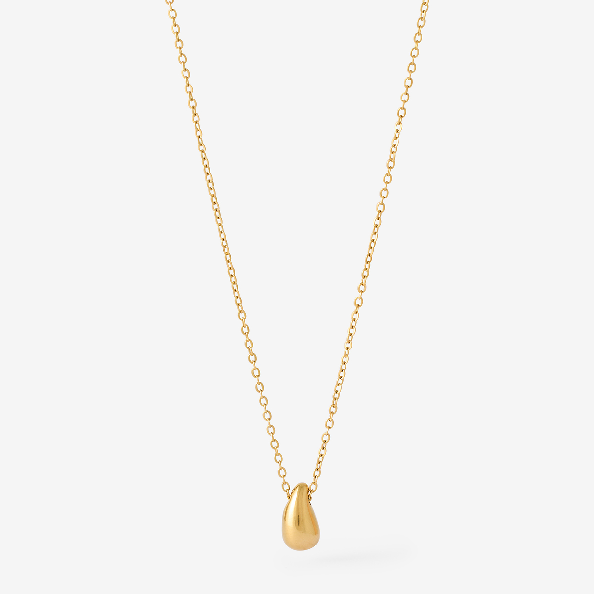Collier pendentif goutte acier inoxydable