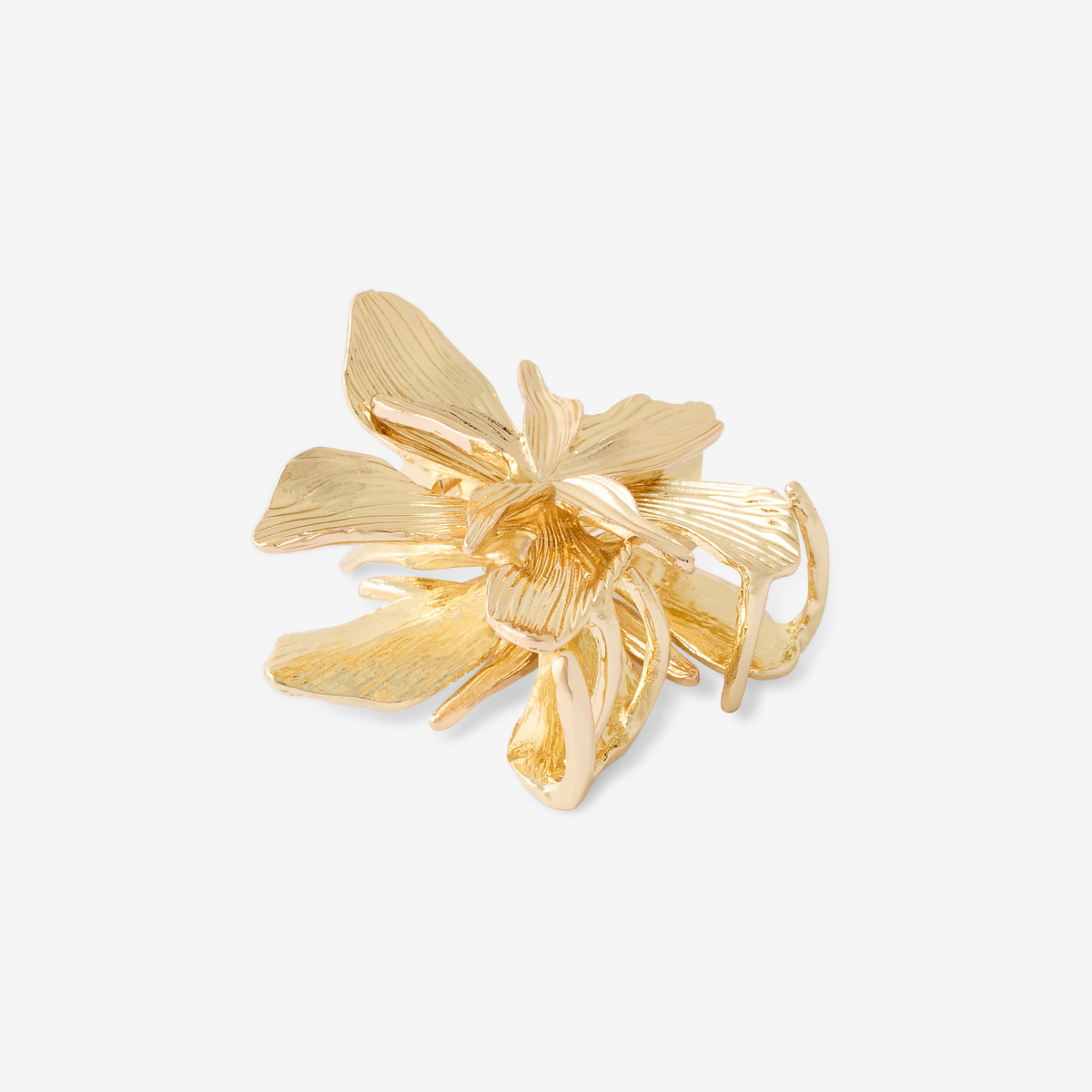 Pince à cheveux fleur dorée