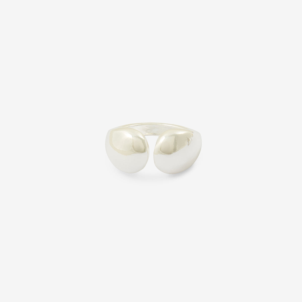 Bague ouverte argentée