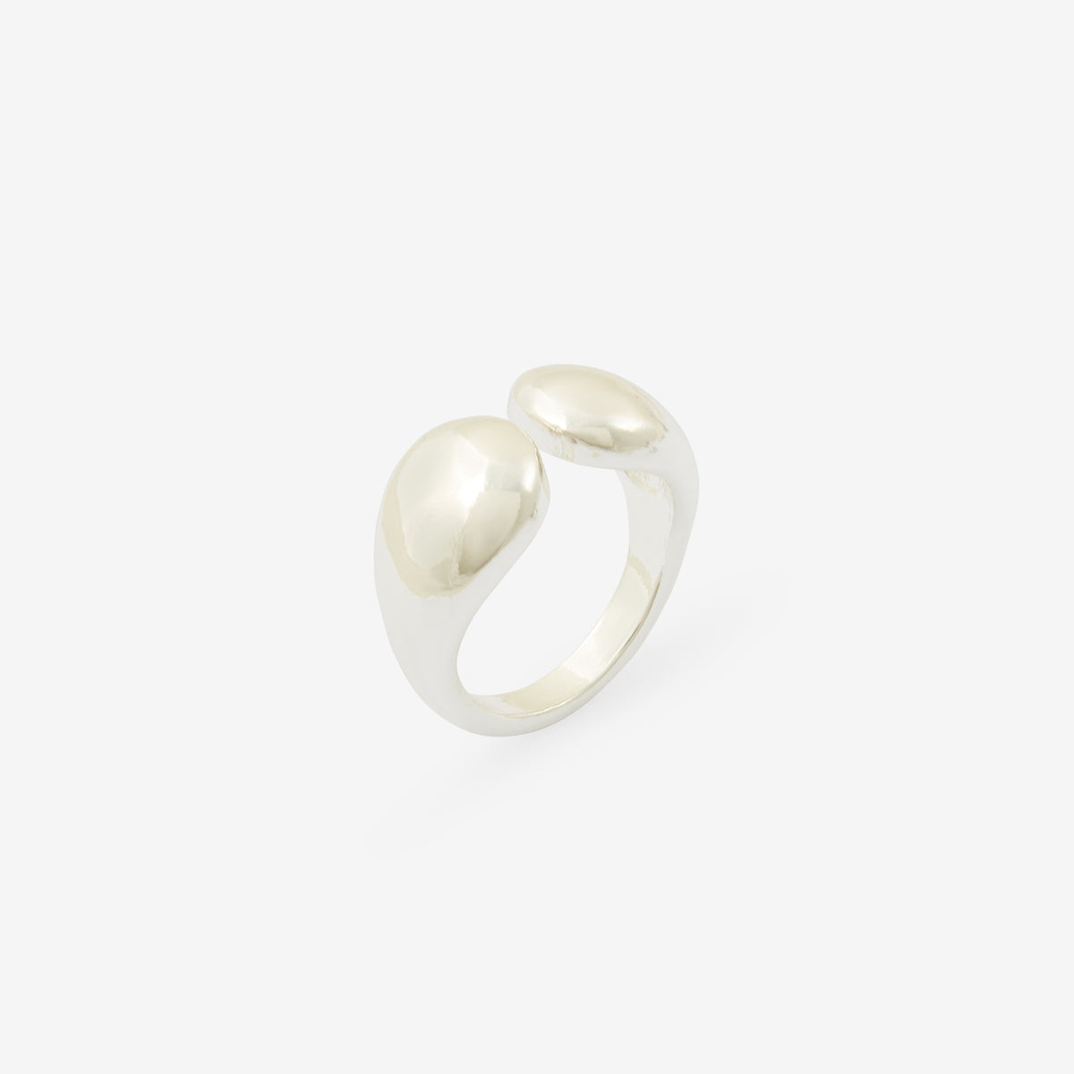 Bague ouverte argentée