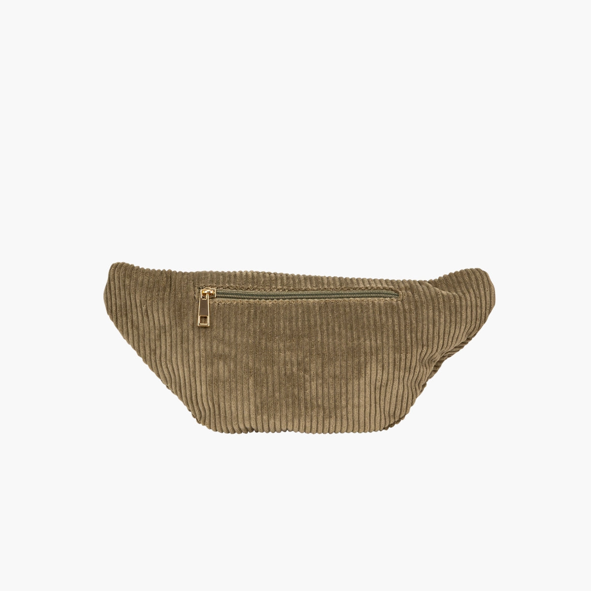 Sac banane textile côtelé kaki
