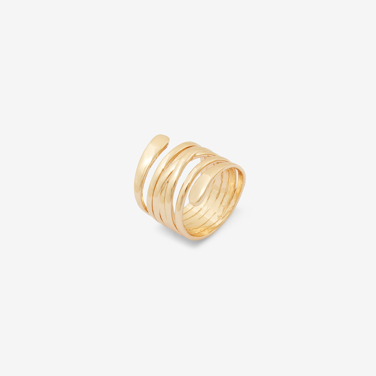 Bague enroulée dorée