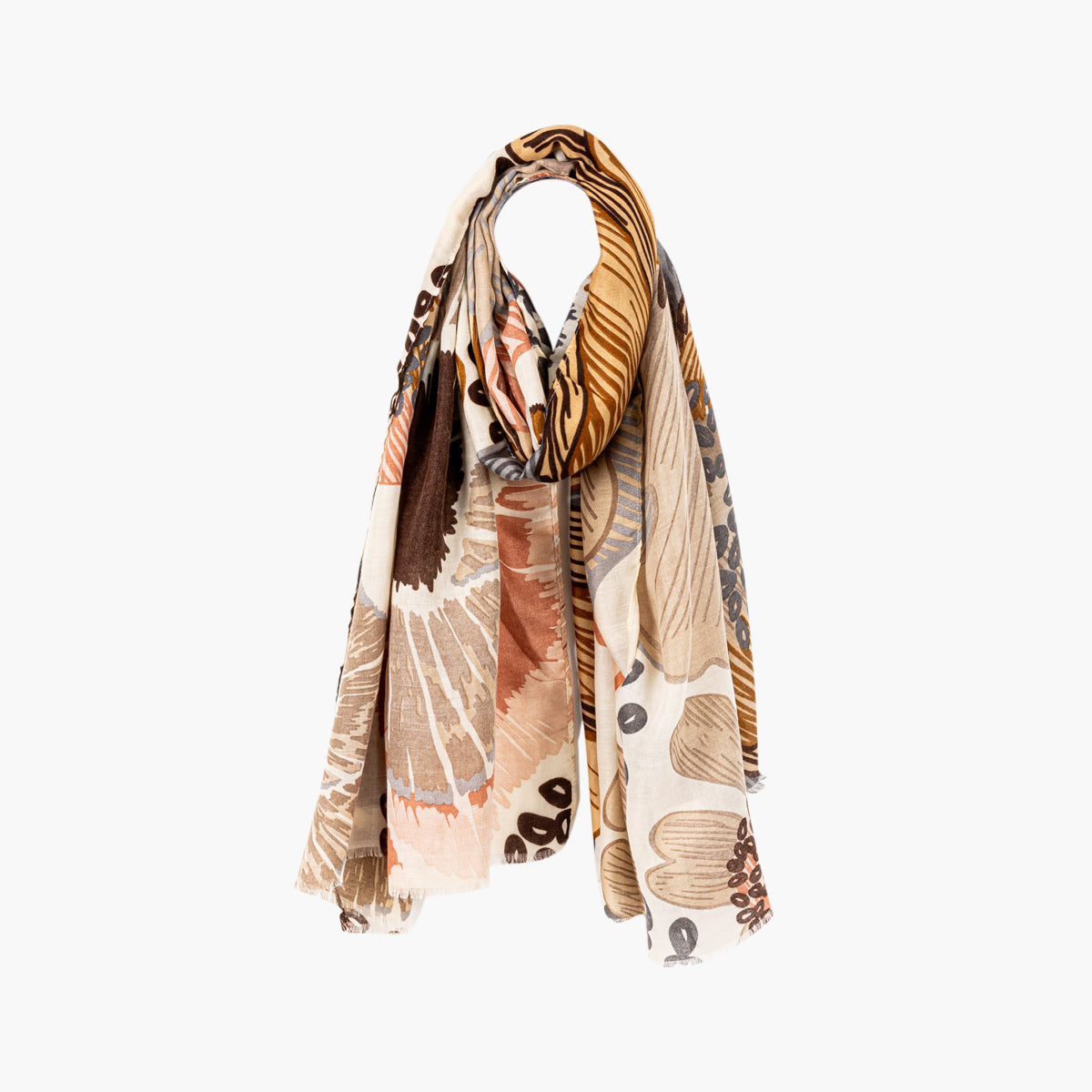 Foulard à motifs grosses fleurs multicolore