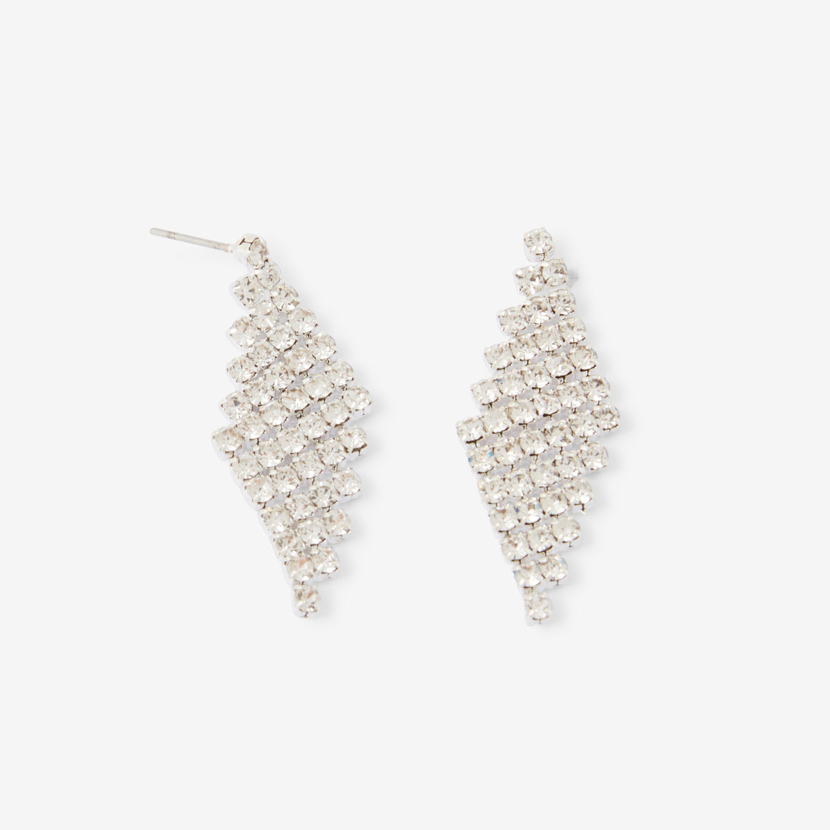 Boucles d’oreilles losange strassées