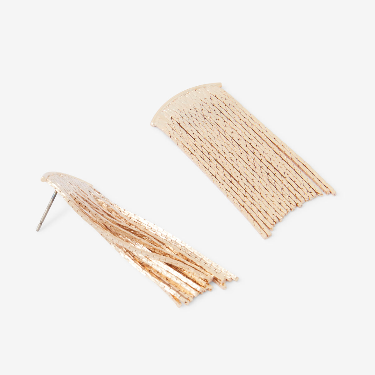 Boucles d’oreilles chaîne dorée