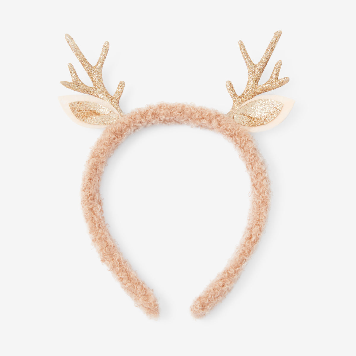 Serre-tête rennes beige et doré