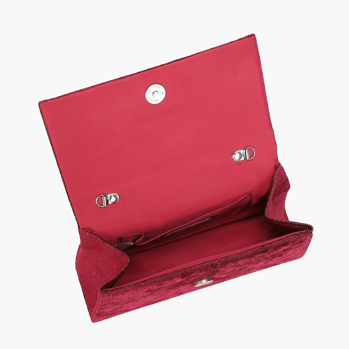 Sac à main effet velours rouge