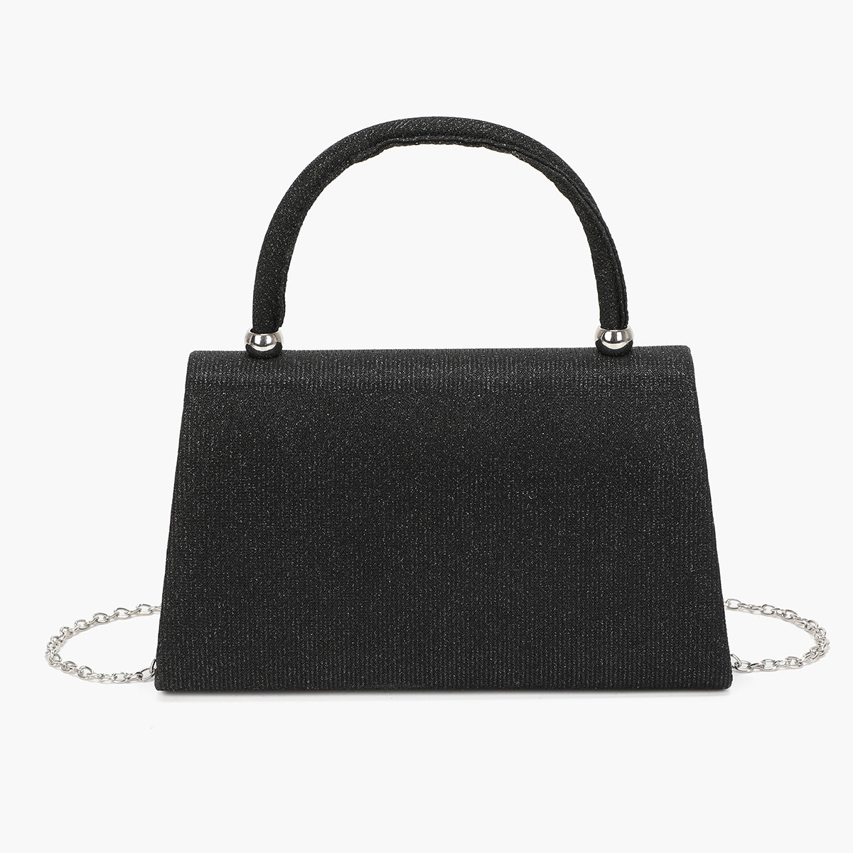 Sac à main métallisé noir