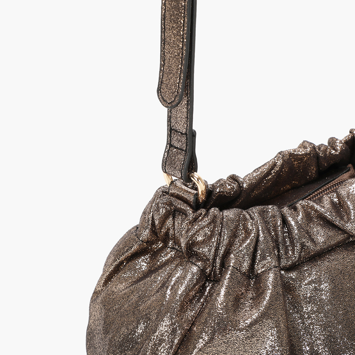 Sac bourse métallisé à bandoulière