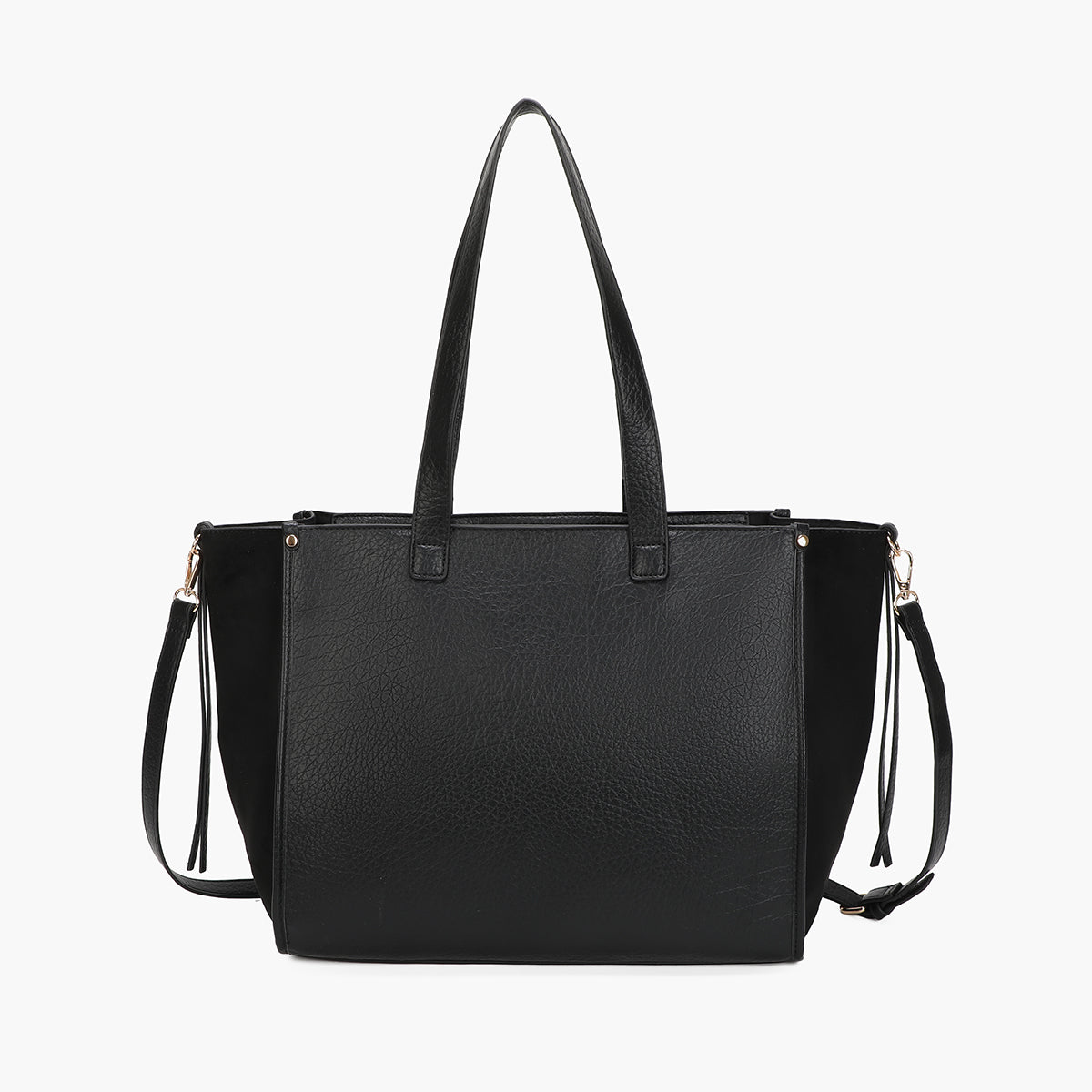 Sac cabas effet suédé noir