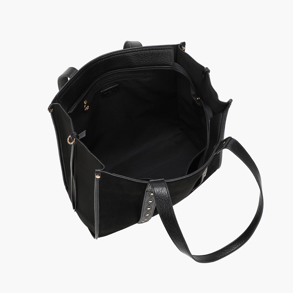 Sac cabas effet suédé noir