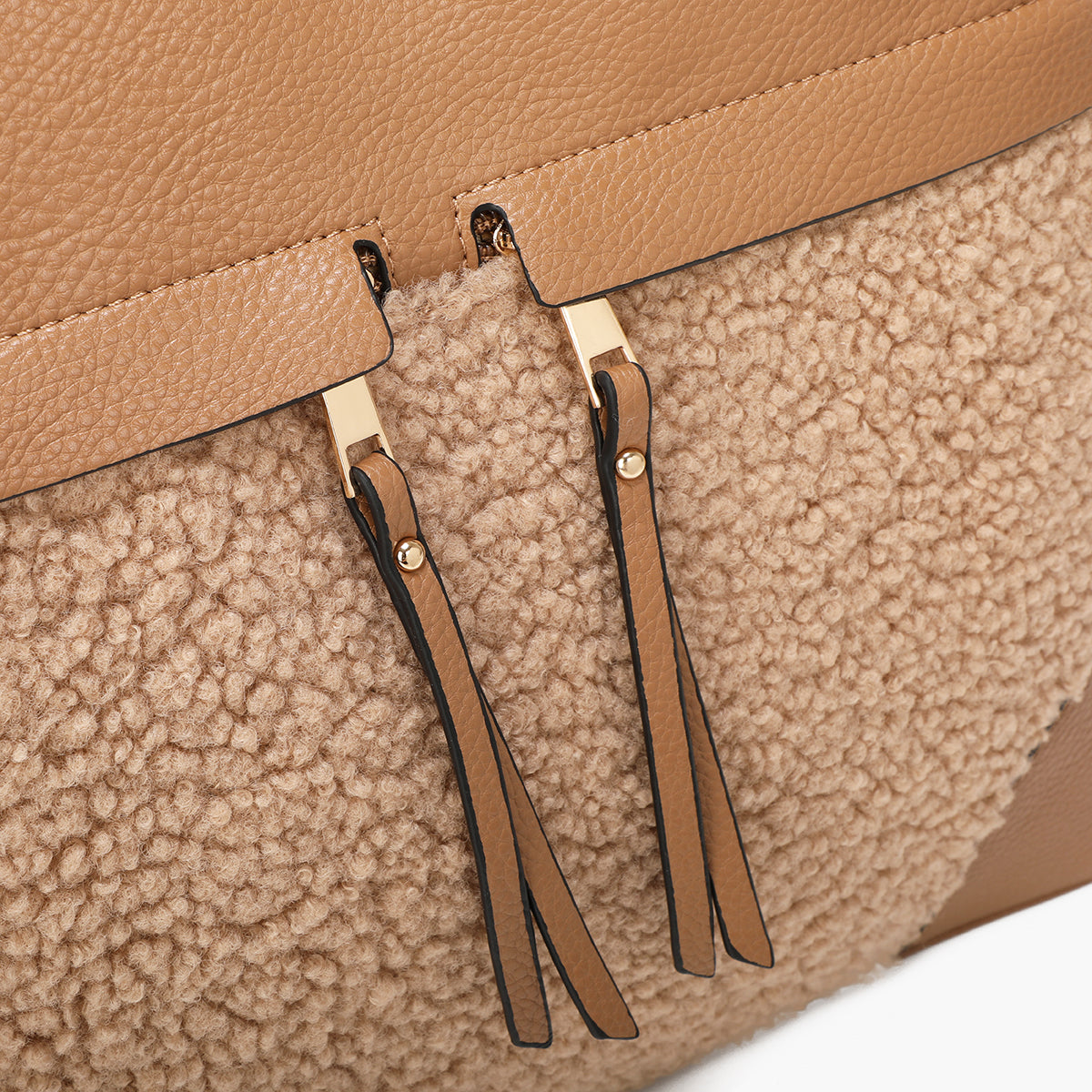 Sac porté main effet mouton