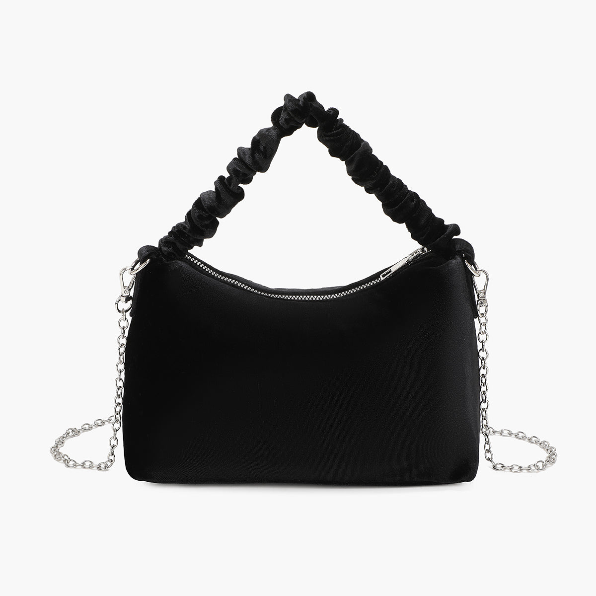 Petit sac effet velours à strass