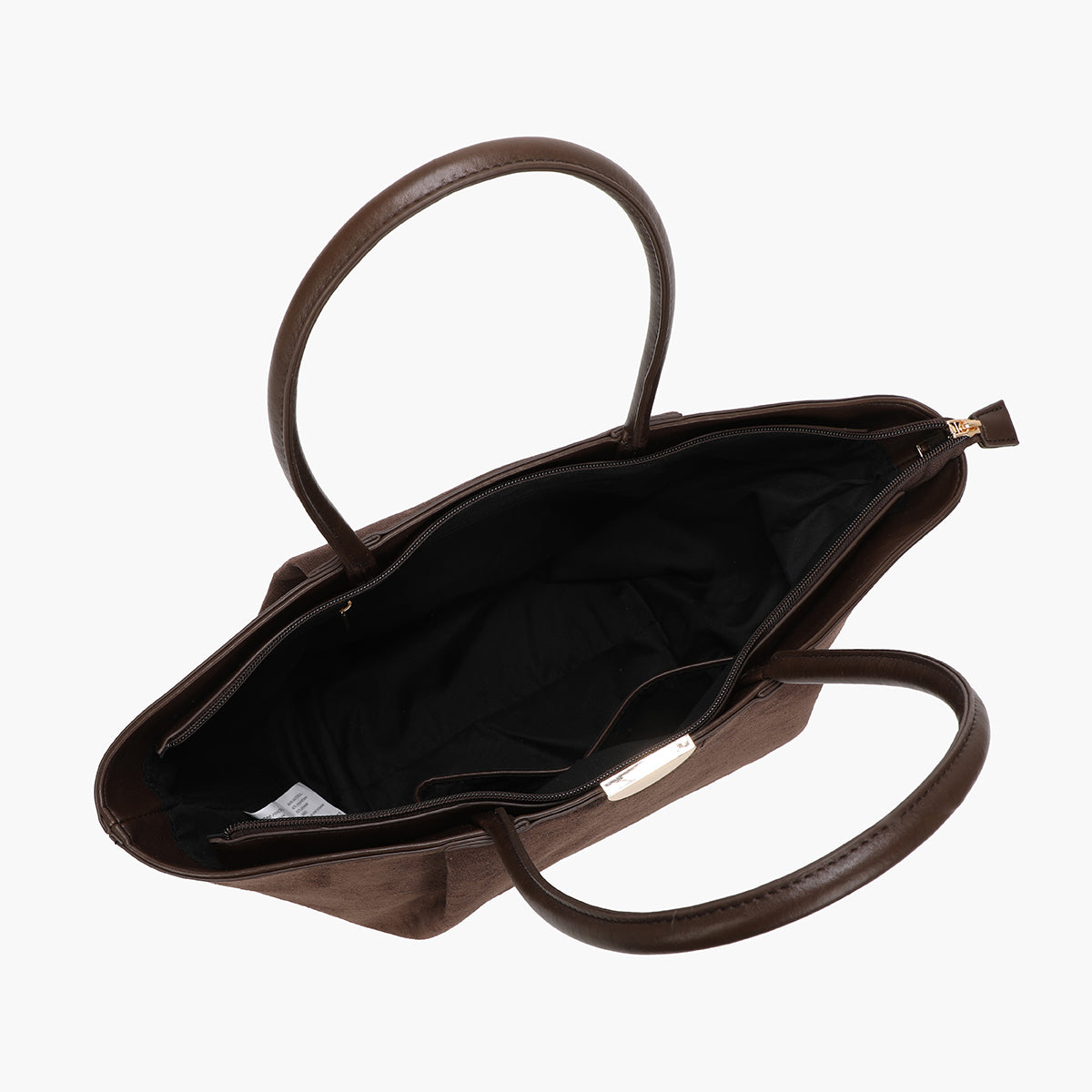 Sac cabas demi lune marron