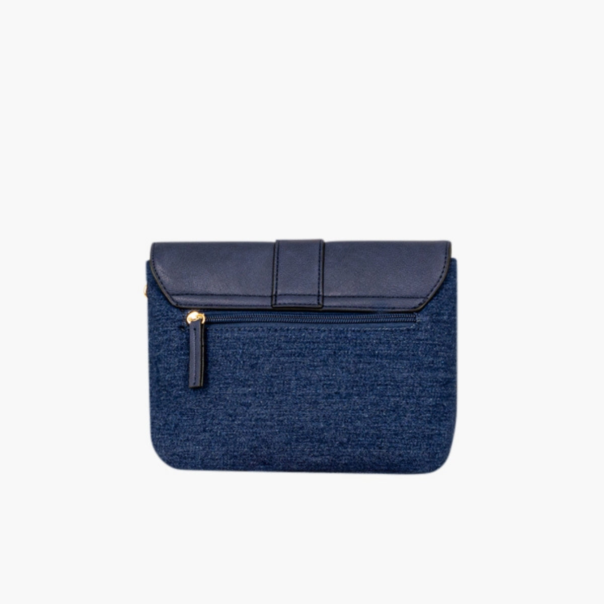 Sac à bandoulière bi-matière bleu