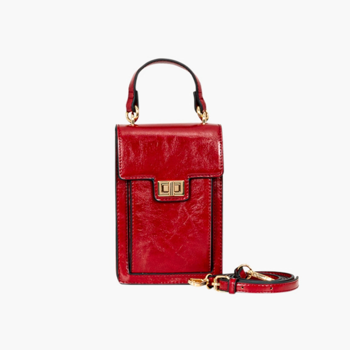 Sac à bandoulière rouge pour téléphone