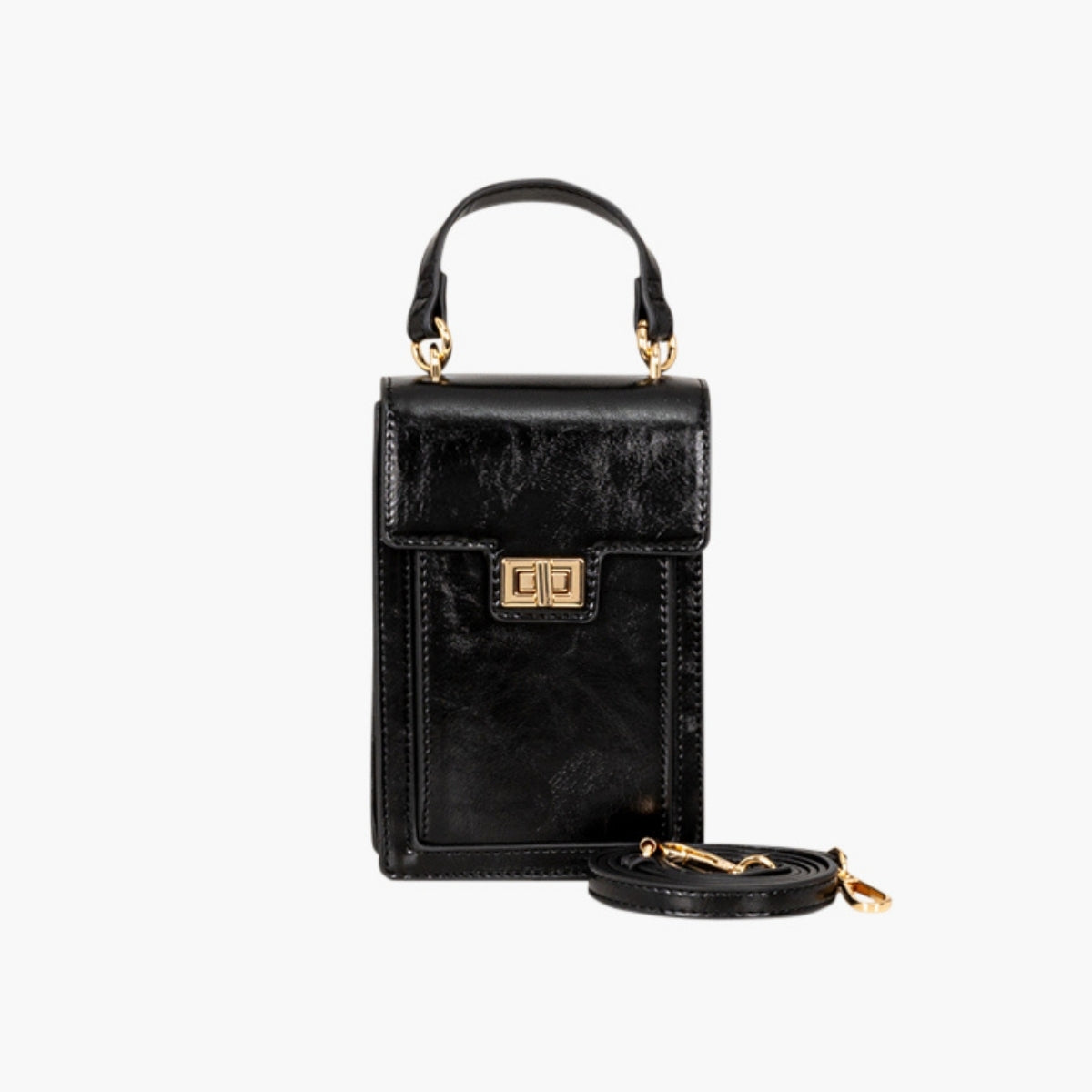 Sac à bandoulière noir pour téléphone