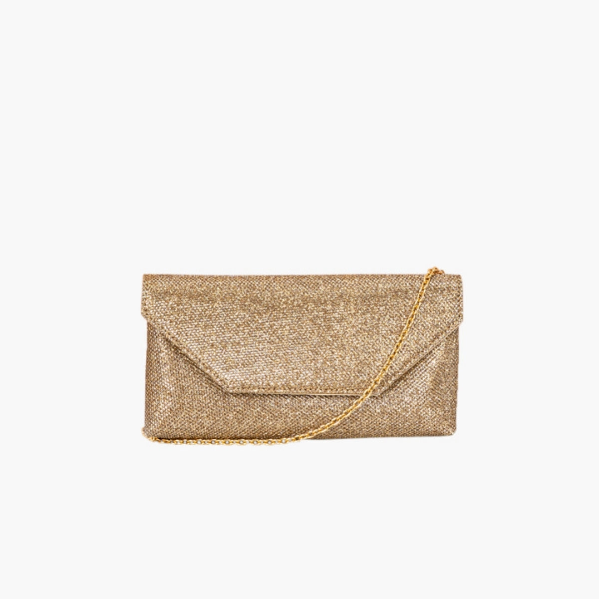 Pochette métallisée dorée