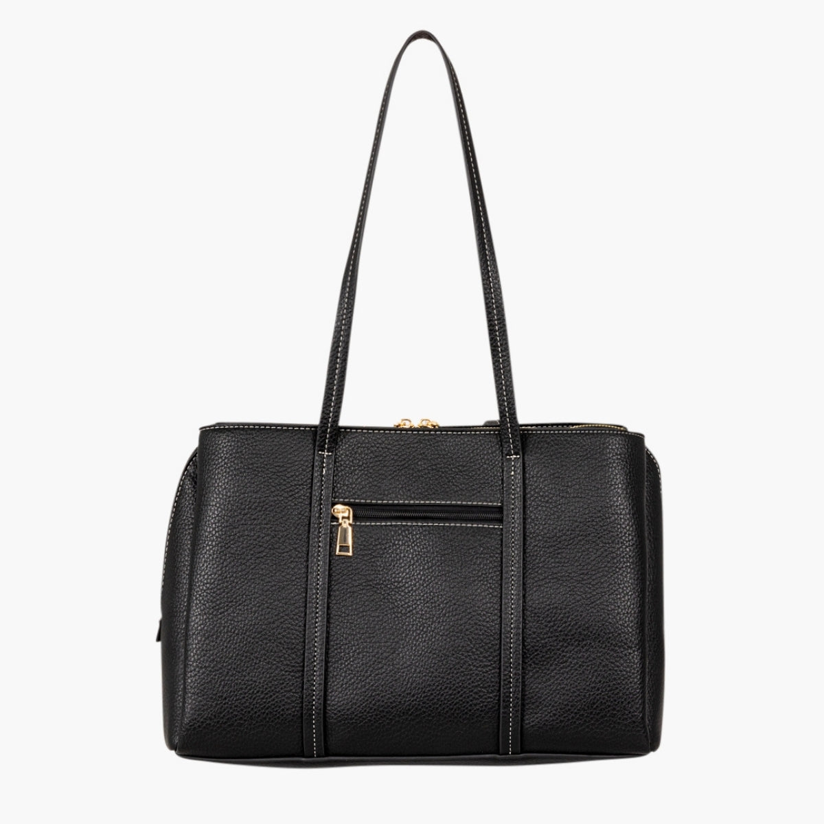 Grand sac effet grainé noir avec grigri foulard