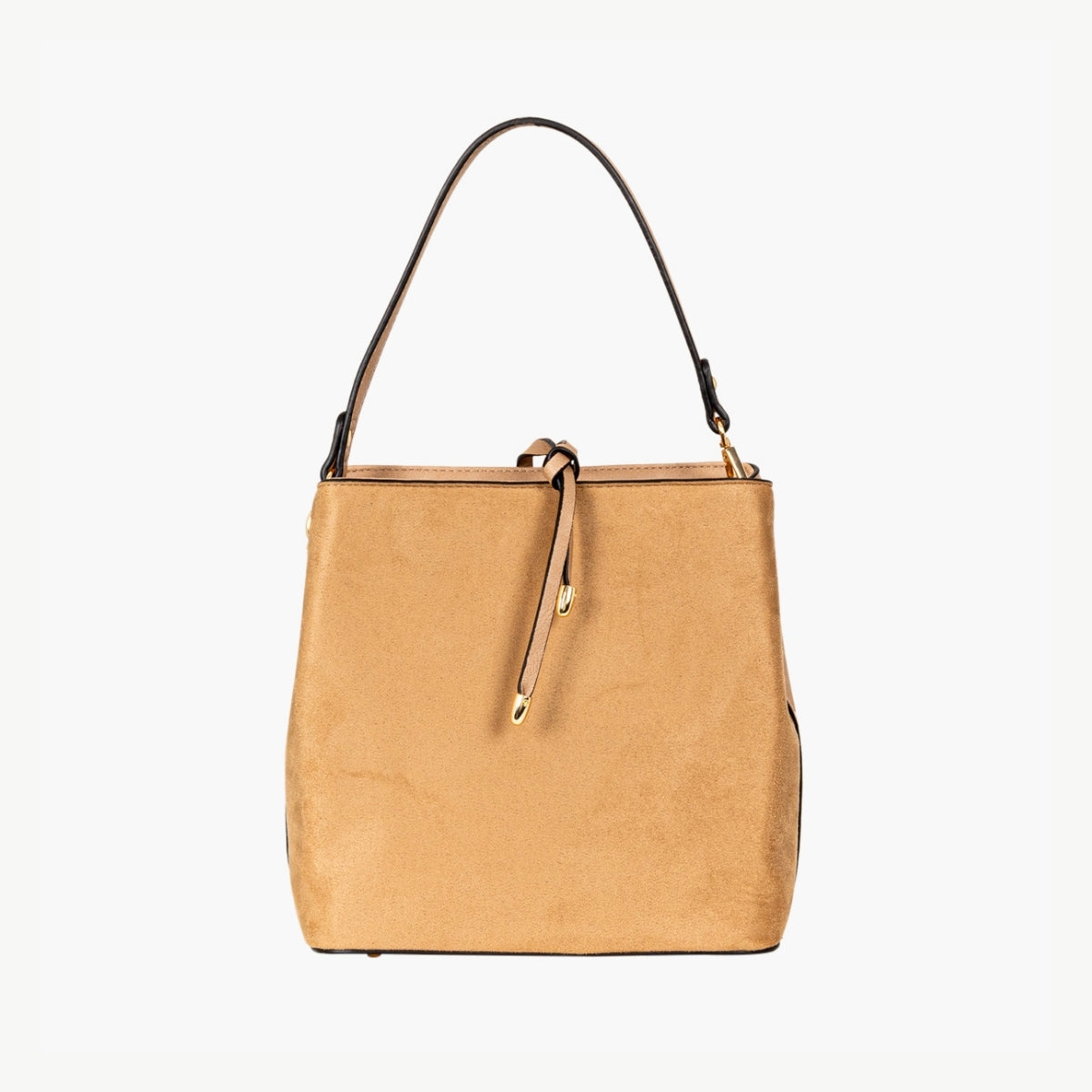 Sac seau suedine beige