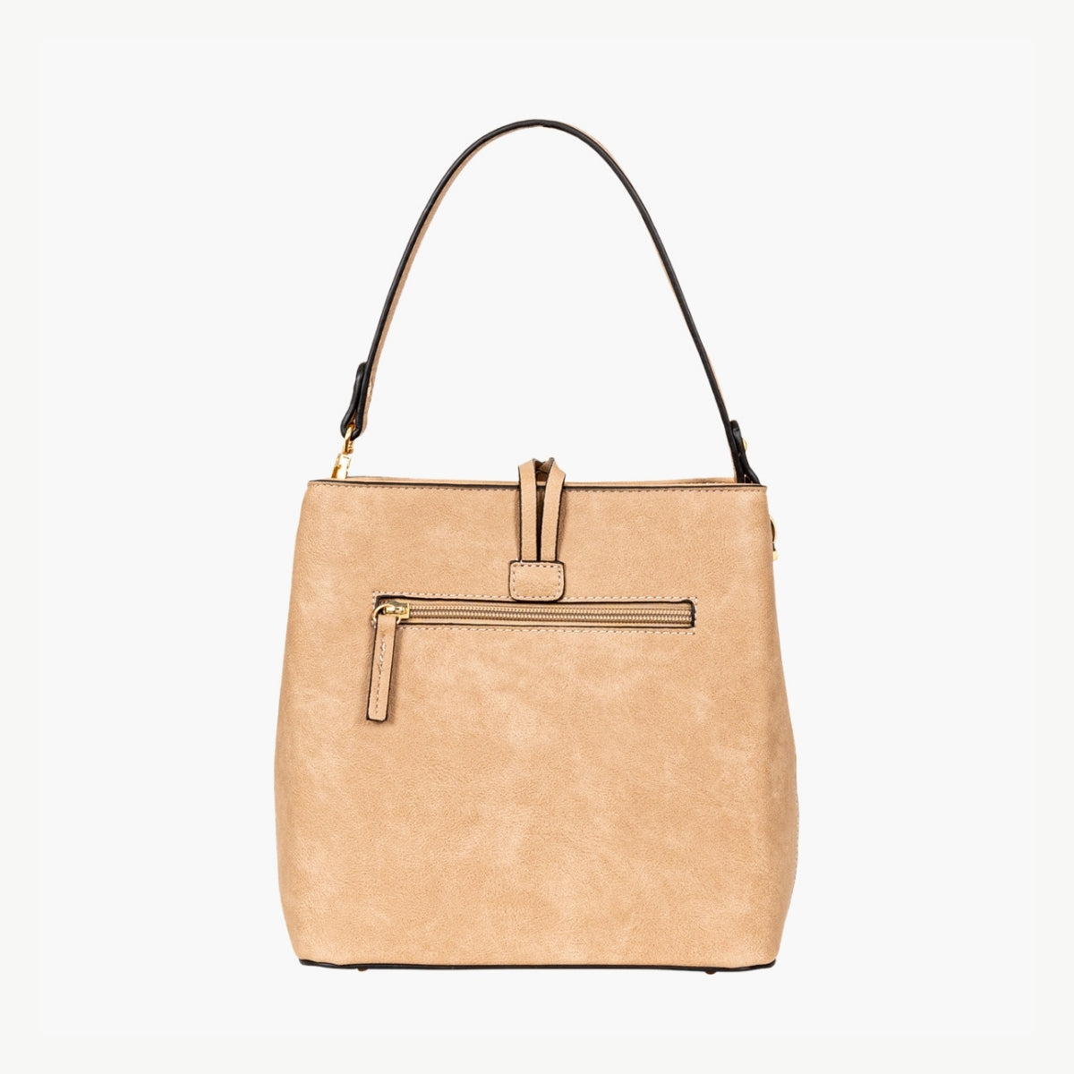 Sac seau suedine beige