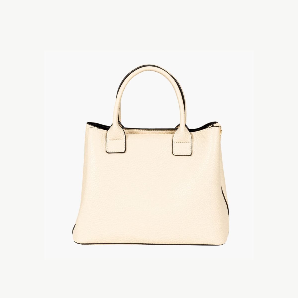 Petit sac porté main effet grainé écru