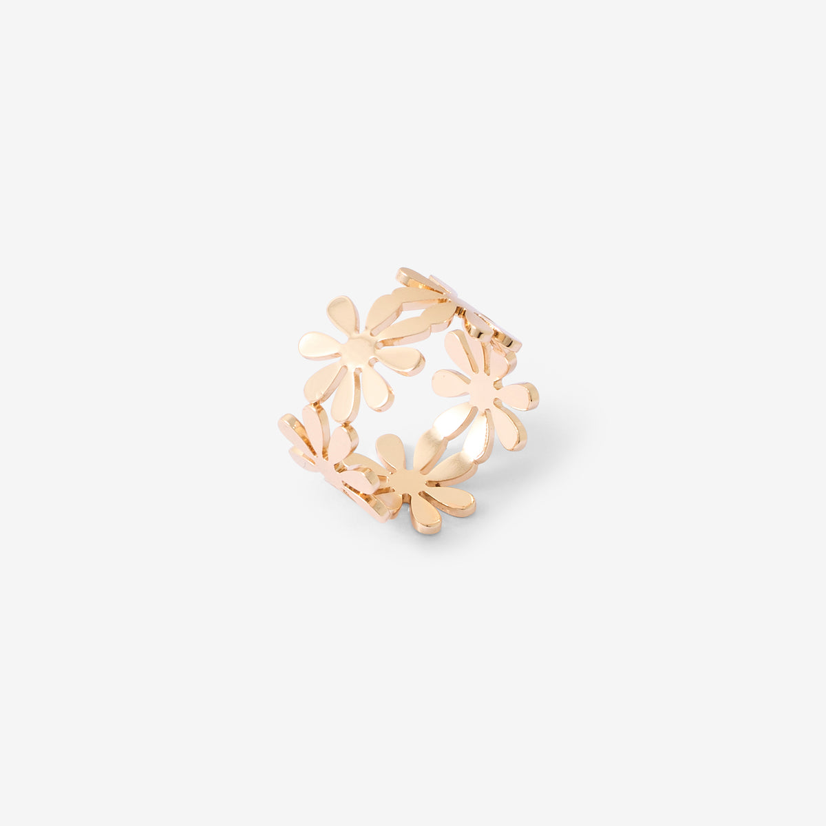 Bague fleur dorée
