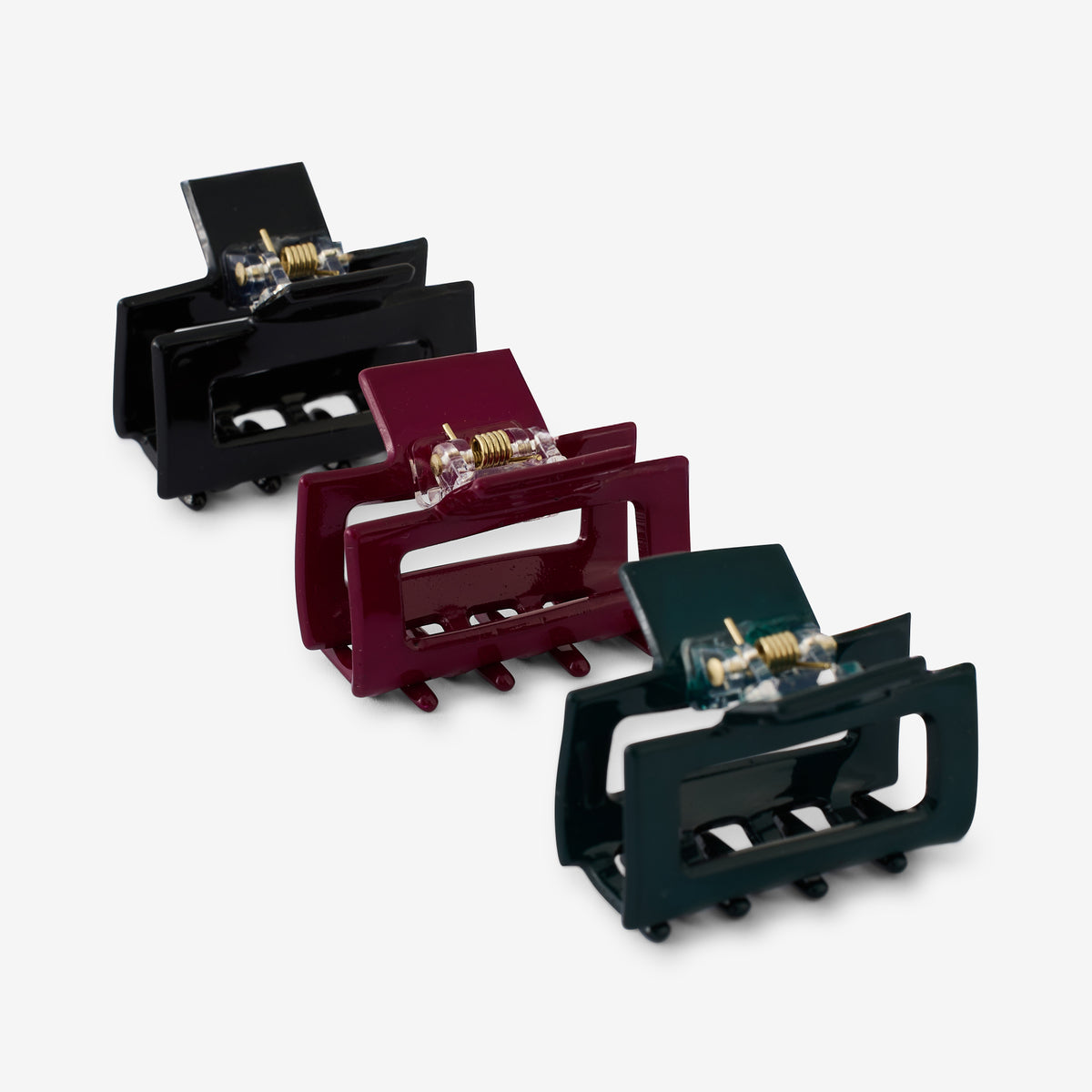 Set de 3 petites pinces crabes rectangulaires