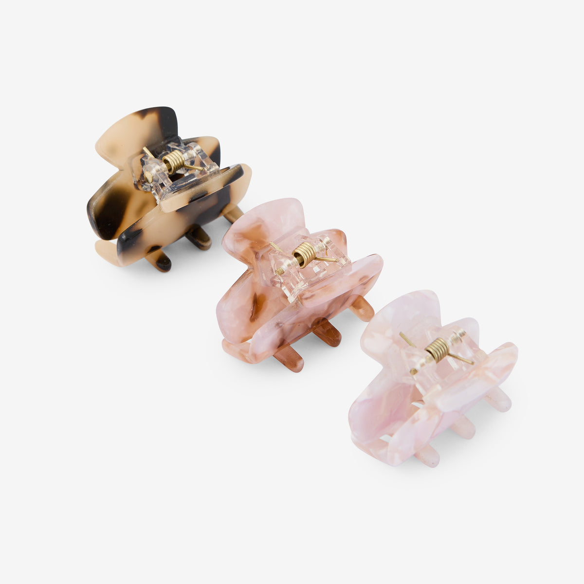 Set de 3 mini pinces crabes multicolore