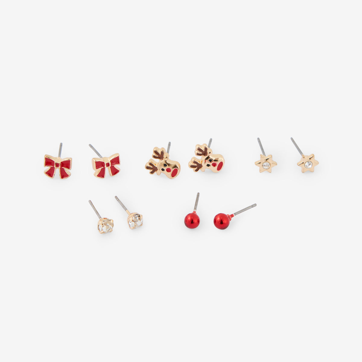 Set de boucles d'oreilles de Noël à suspendre - Cœur
