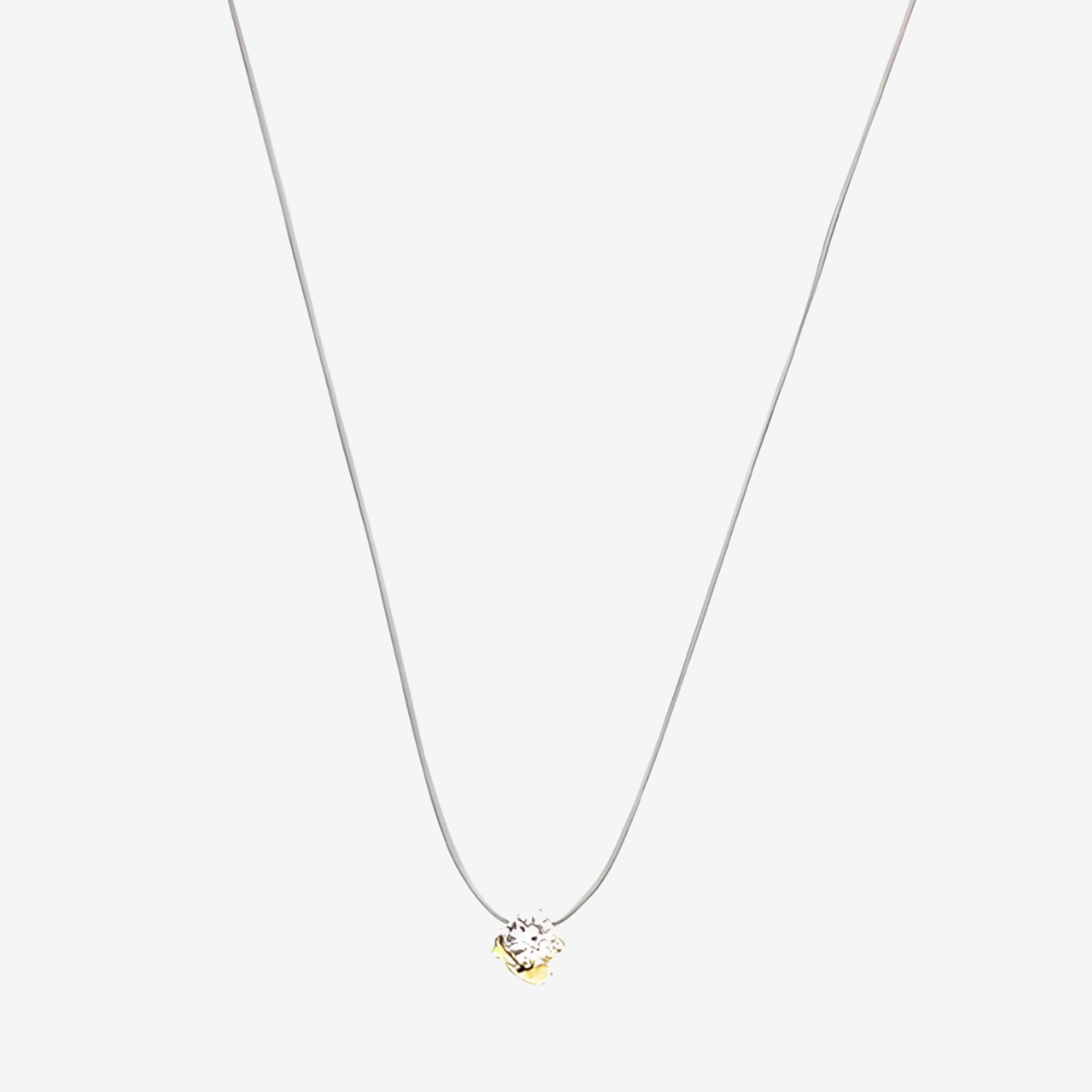 Collier nylon pendentif de zirconium