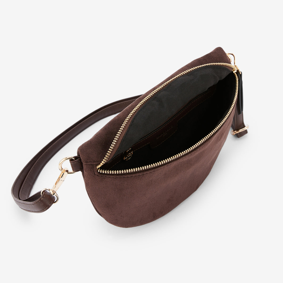 Sac banane effet suédé marron