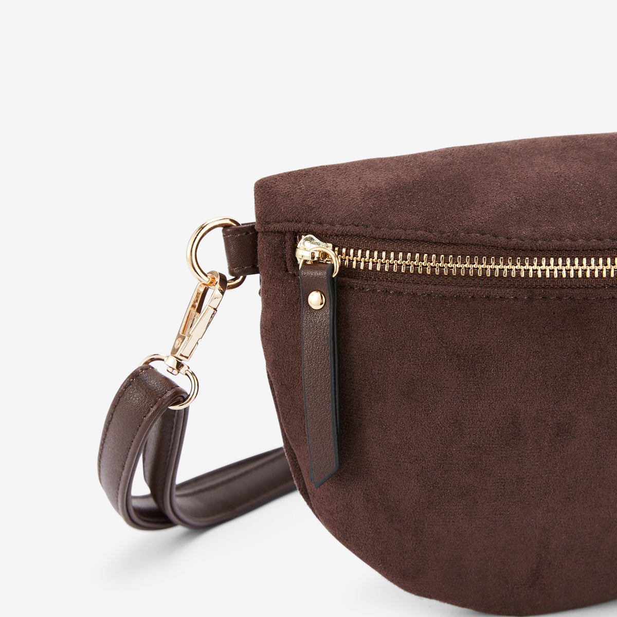 Sac banane effet suédé marron