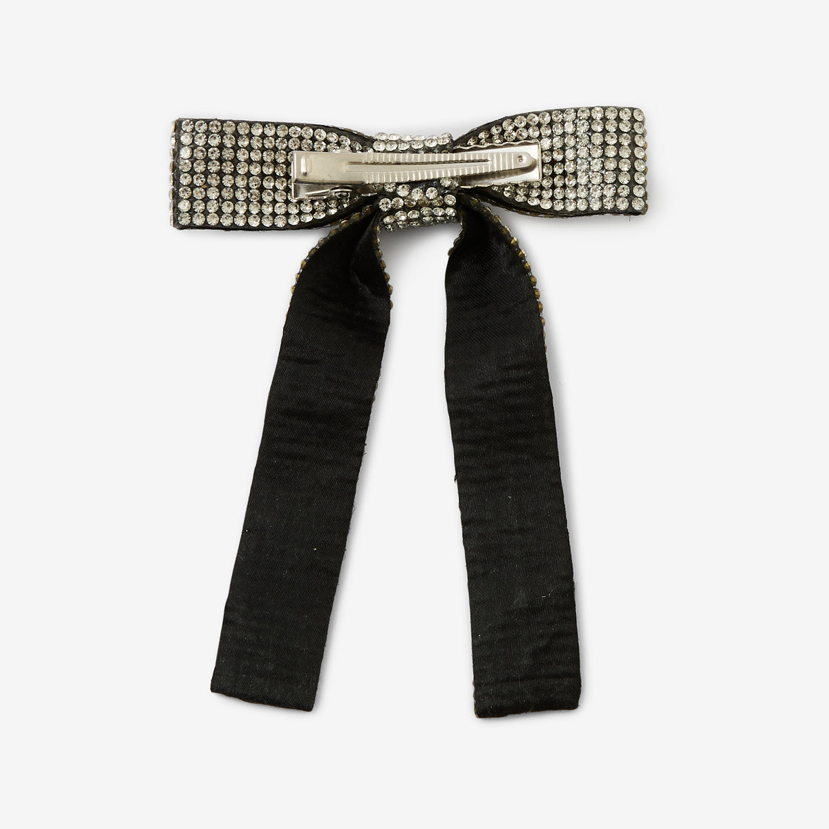 Barrette nœud à strass