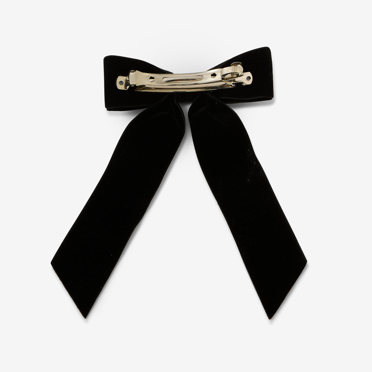 Barrette nœud en velours noir