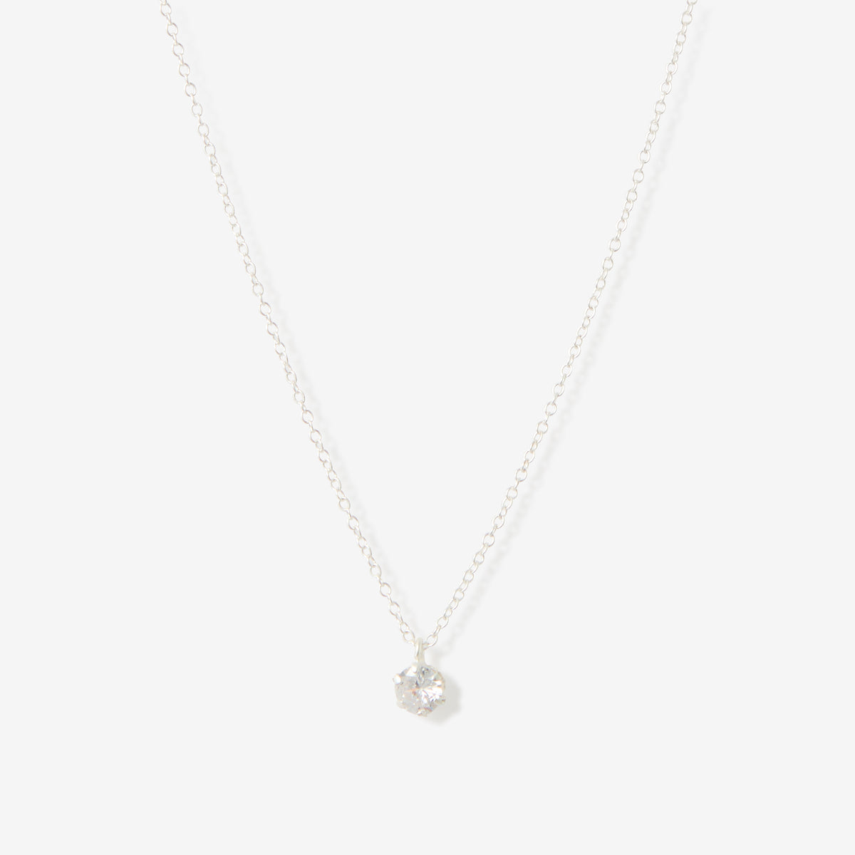 Collier pendentif zircon - argent garanti 925