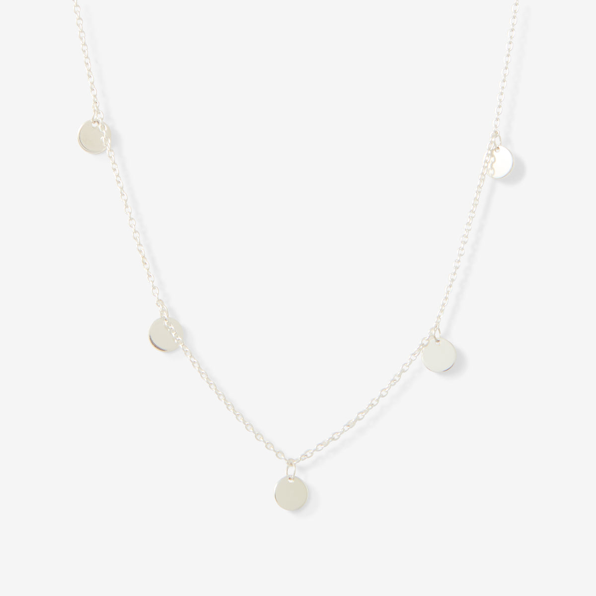 Collier multi disques en argent garanti