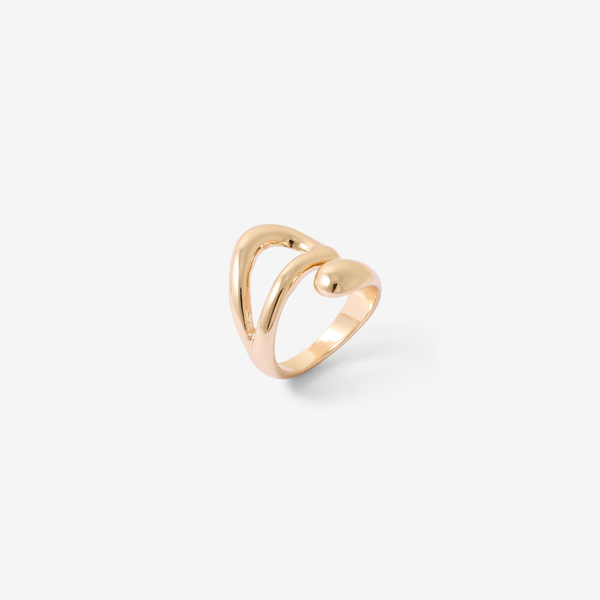 Bague ouverte enroulée