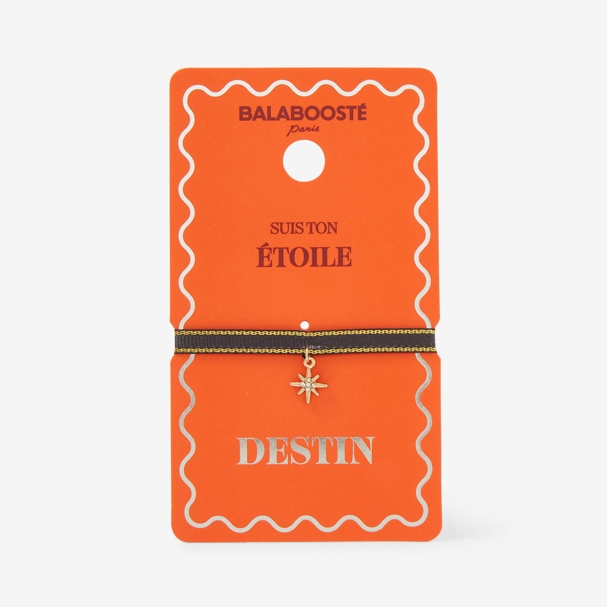 Bracelet à vœux "Destin" pendentif étoile