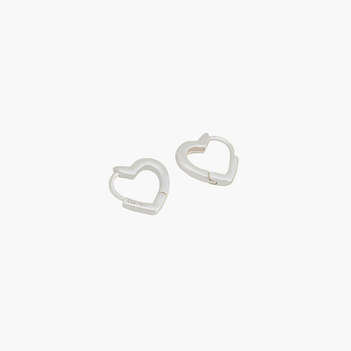 Créoles coeur argent garanti 925