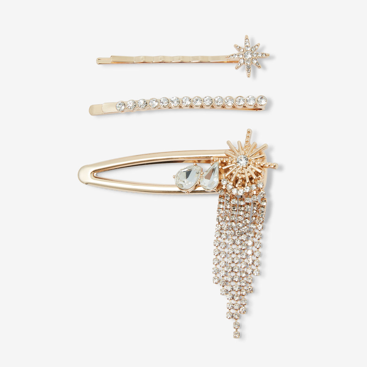 Set de 3 pinces à cheveux étoiles et strass