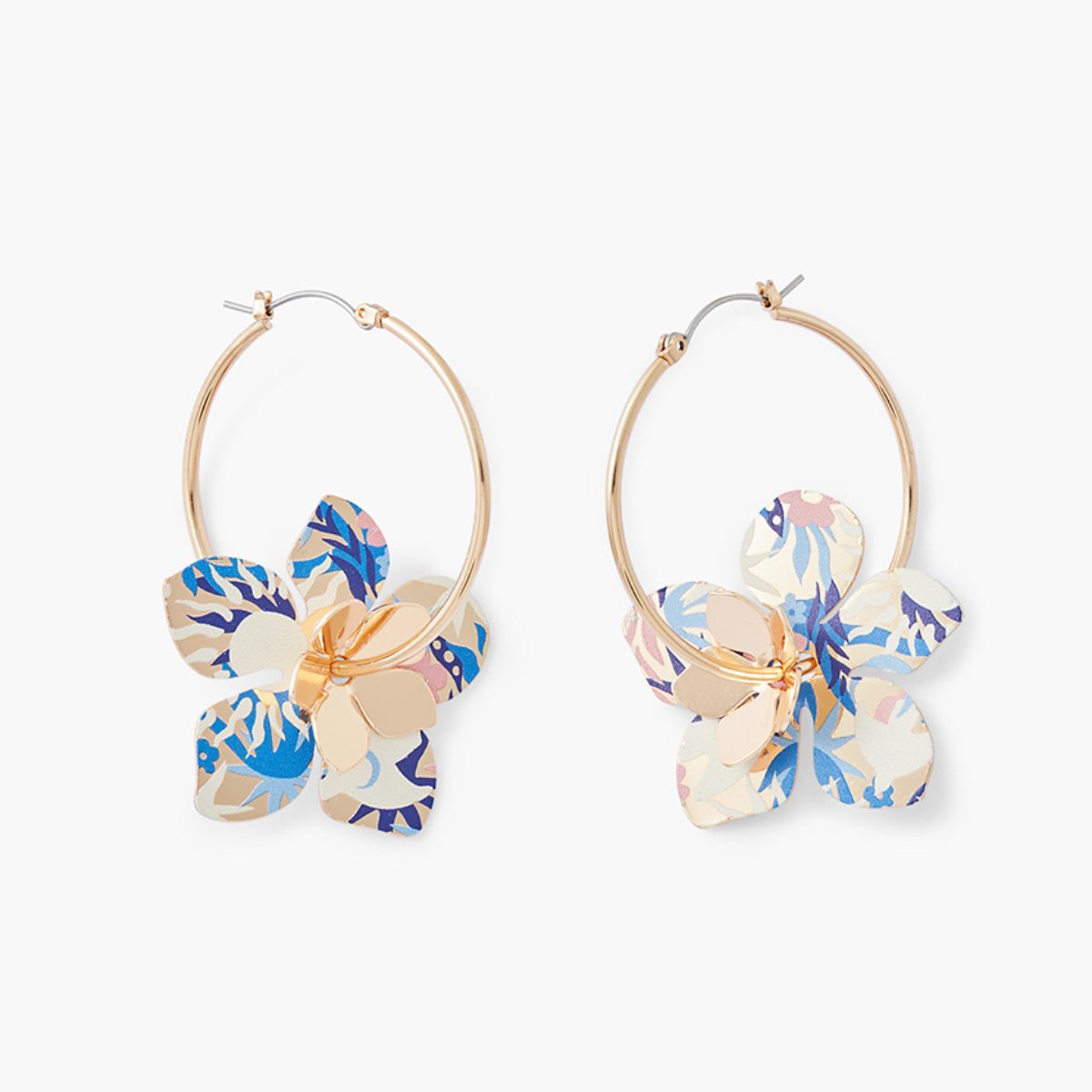 Créoles fleurs Balagane imprimé