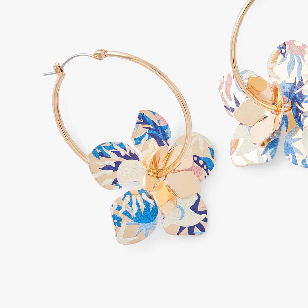 Créoles fleurs Balagane imprimé