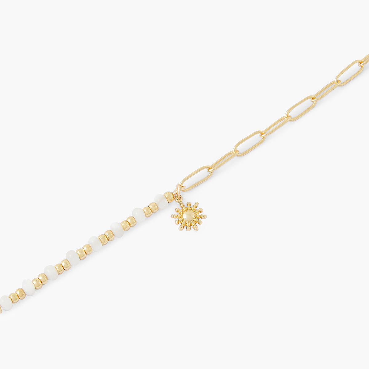 Bracelet breloque soleil acier inoxydable