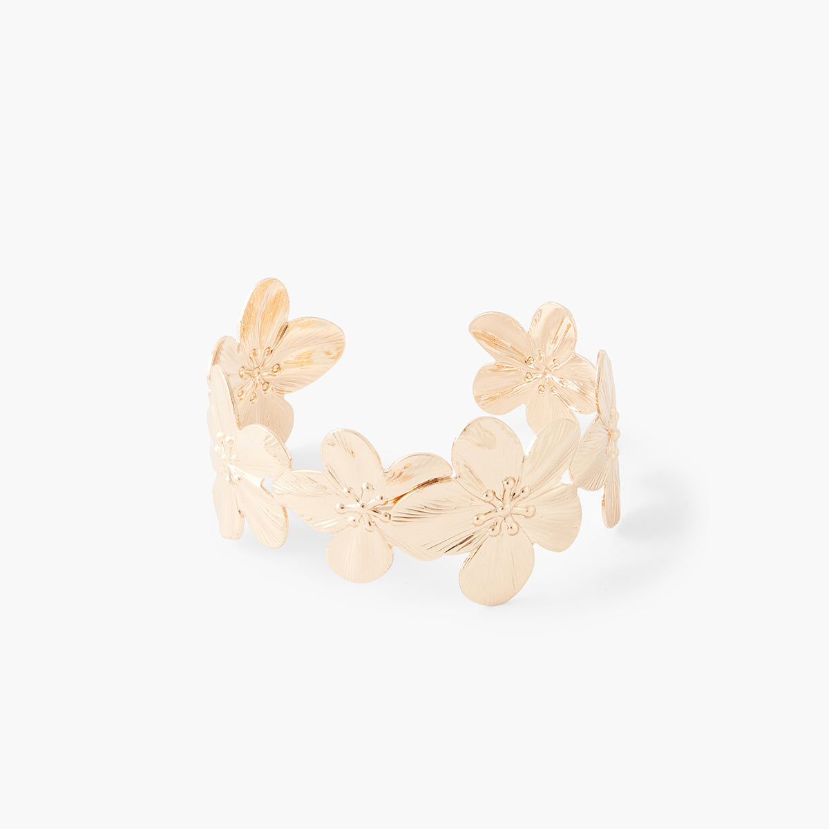 Manchette fleurs dorée